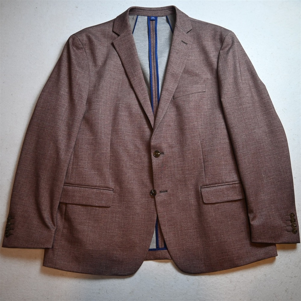 Apt 9 48R Pink Red Performance Unstructured Premier Flex Slim Blazer Sport Coat